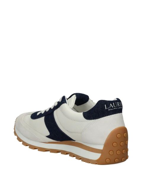 Lauren Ralph Lauren white blue leather sneakers - Neutrals - zdjęcie produktu nr 2
