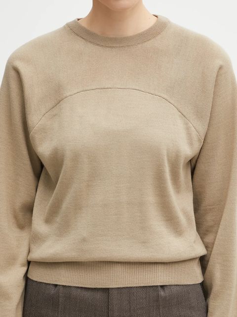 MM6 Maison Margiela sweter damski kolor beżowy lekki S62HL0040.M13188.114 - zdjęcie produktu nr 2
