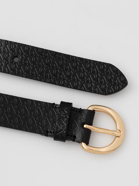 Calvin Klein pasek skórzany damski kolor czarny LV04K7019G