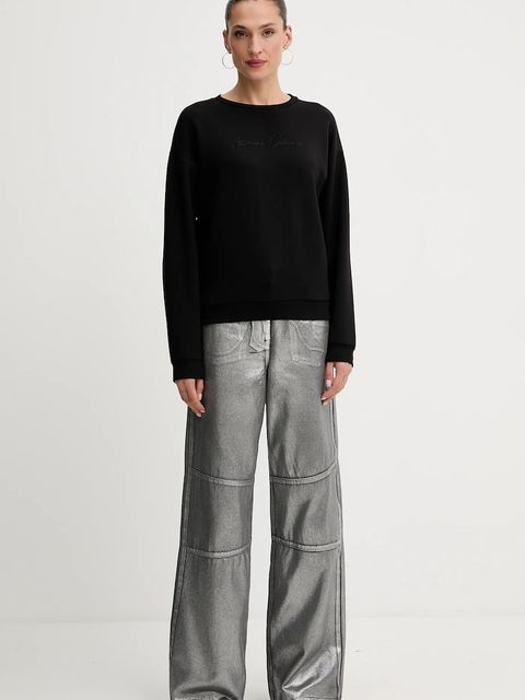 Armani Exchange bluza damska kolor czarny z aplikacją XW000835 AF13397 - zdjęcie produktu nr 2