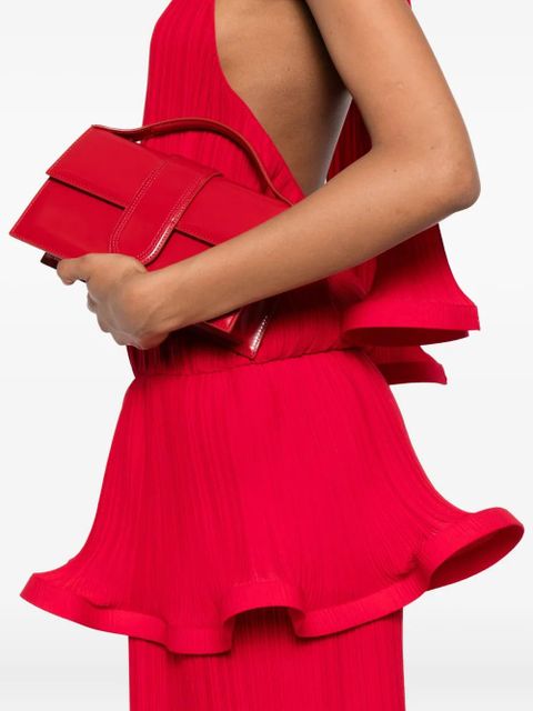 Rowen Rose ruffled pleated maxi dress - Red