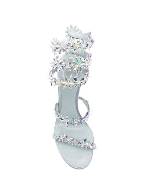 René Caovilla Eva embellished heeled sandals - Blue