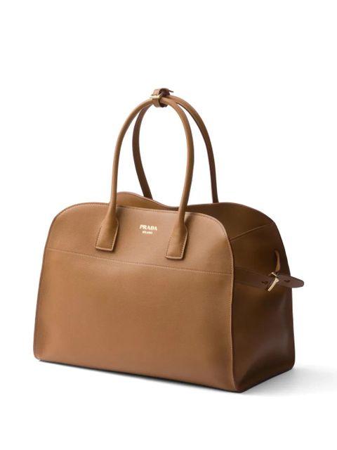 Prada large leather tote bag - Brown