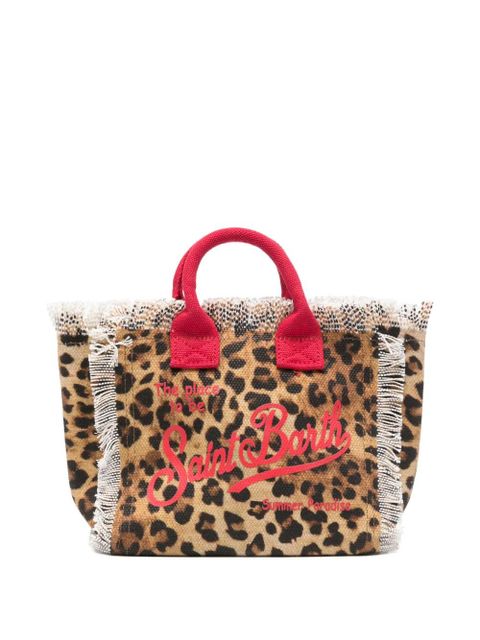 MC2 Saint Barth mini Vanity leopard-print frayed tote bag - Neutrals - zdjęcie produktu nr 1