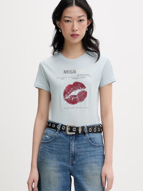 Miss Sixty T-shirt damski z bawełną - zdjęcie produktu nr 1