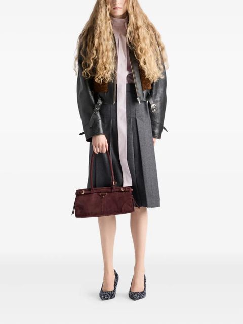 Prada pleated flannel skirt - Grey