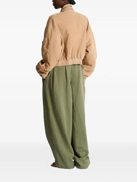 Balmain pocket suede bomber jacket - Neutrals