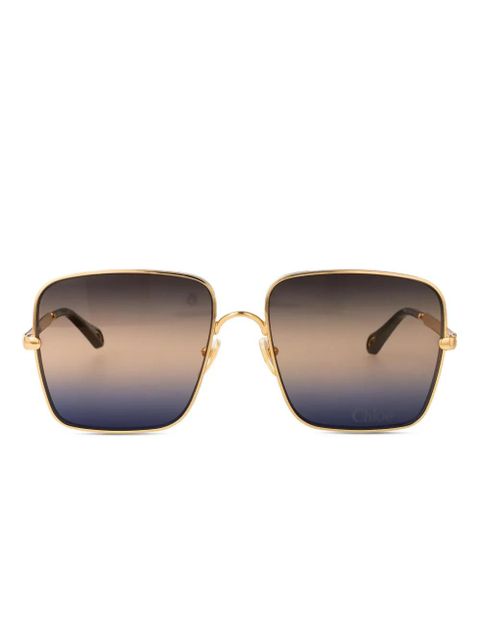 Chloé Eyewear Aly square-frame sunglasses - Gold - zdjęcie produktu nr 1