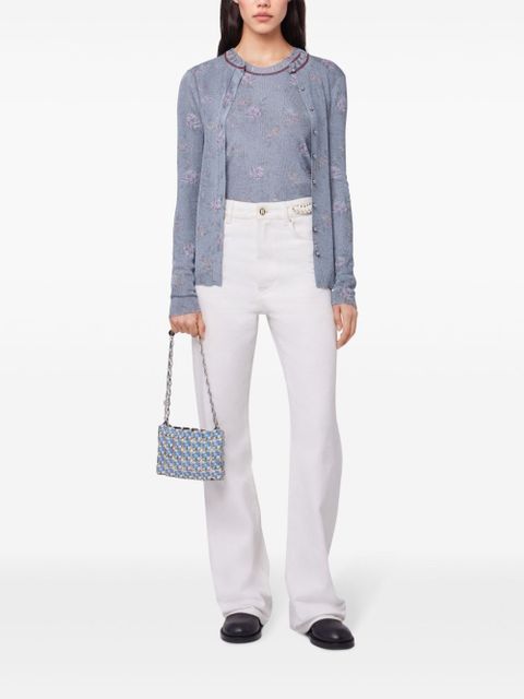 Rabanne floral-print cardigan - Blue - zdjęcie produktu nr 2