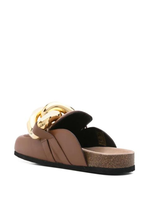 JW Anderson chain leather mules - Brown
