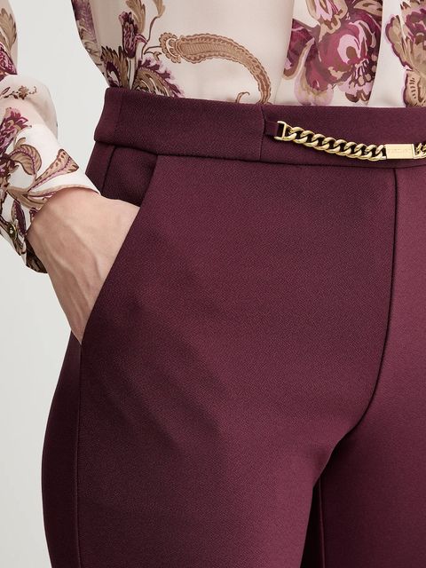Marciano by Guess spodnie LIA damskie kolor bordowy dopasowane high waist 5BGB04 6302A