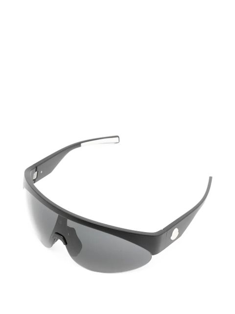 Moncler Eyewear matte-frame shield sunglasses - Black