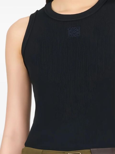 LOEWE ribbed anagram-logo tank top - Black - zdjęcie produktu nr 2