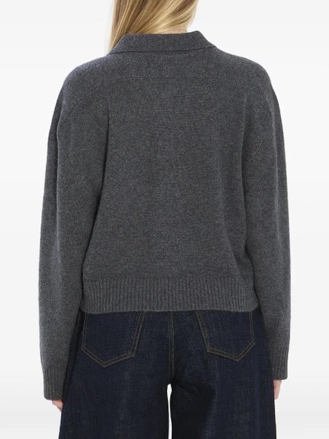 LouLou de Saison Homere long-sleeve polo top - Grey