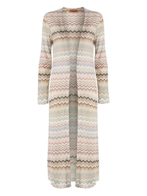 Missoni zigzag-pattern cardi-coat - Neutrals - zdjęcie produktu nr 1