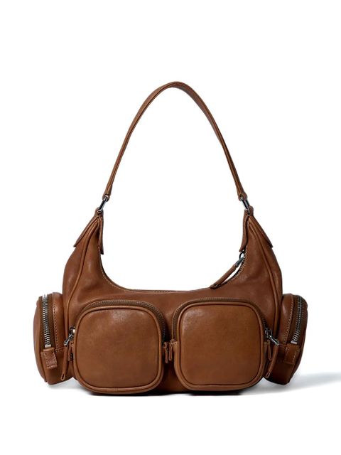 Miu Miu logo zip leather shoulder bag - Brown - zdjęcie produktu nr 2