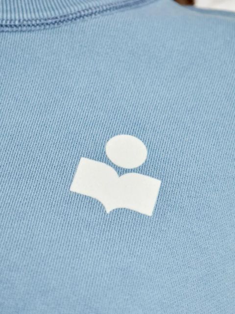 MARANT ÉTOILE logo-embroidered cotton sweatshirt - Blue