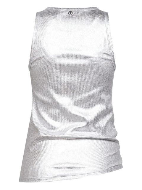 Rabanne asymmetric-hem top - Silver - zdjęcie produktu nr 2
