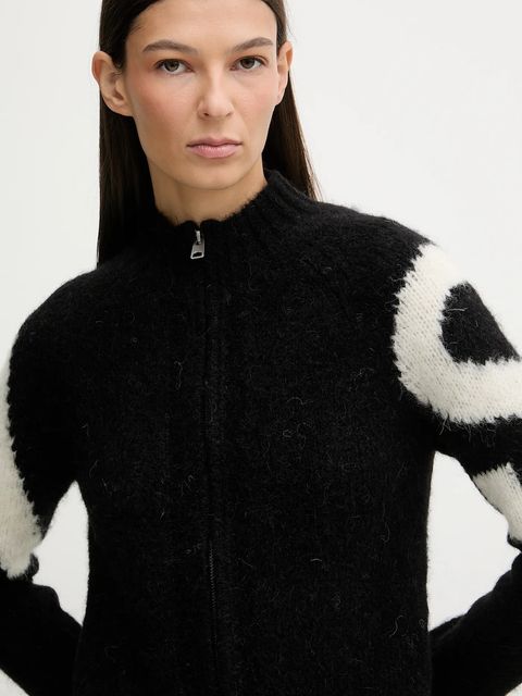 AllSaints kardigan z dodatkiem alpaki SYLVIE damskie kolor czarny W039KD