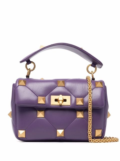 Valentino Garavani medium Roman Stud shoulder bag - Purple - zdjęcie produktu nr 1