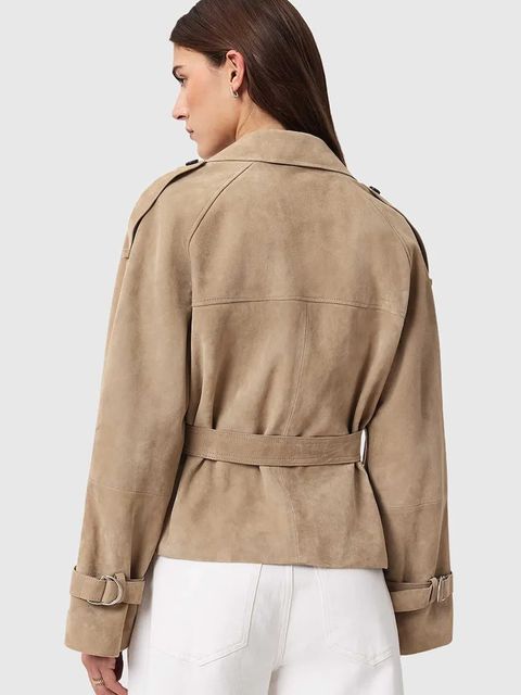 AllSaints kurtka zamszowa REED - zdjęcie produktu nr 1