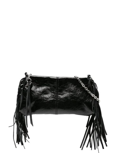 Maje fringe leather shoulder bag - Black - zdjęcie produktu nr 1