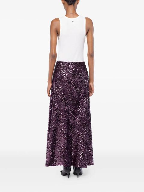 Rabanne eyelet-detail ribbed tank top - White - zdjęcie produktu nr 2