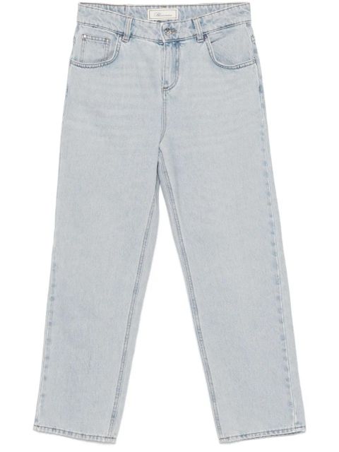 Blumarine logo-embroidered jeans - Blue - zdjęcie produktu nr 1