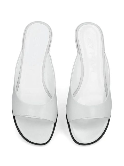 BY FAR Caroo sculpted-heel mules - White