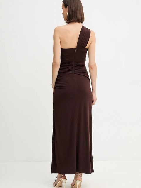 Herve Leger sukienka Aurora kolor brązowy maxi dopasowana RMJ8536054