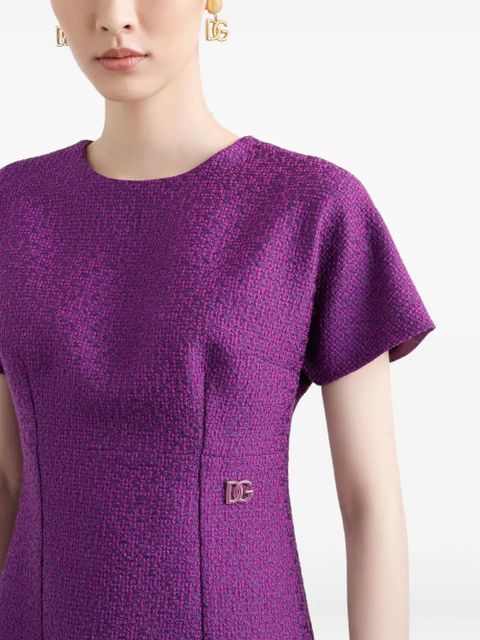 Dolce & Gabbana DNA textured dress - Purple