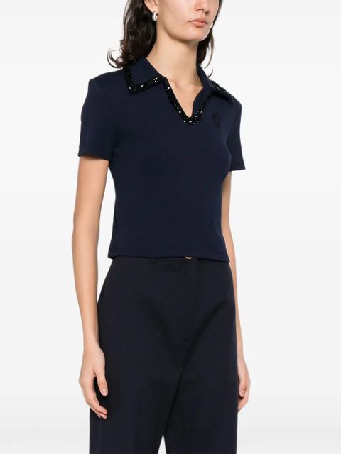 SANDRO embellished collar shirt - Blue