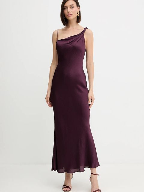 Twinset sukienka kolor bordowy maxi rozkloszowana 252TP2360 - zdjęcie produktu nr 1