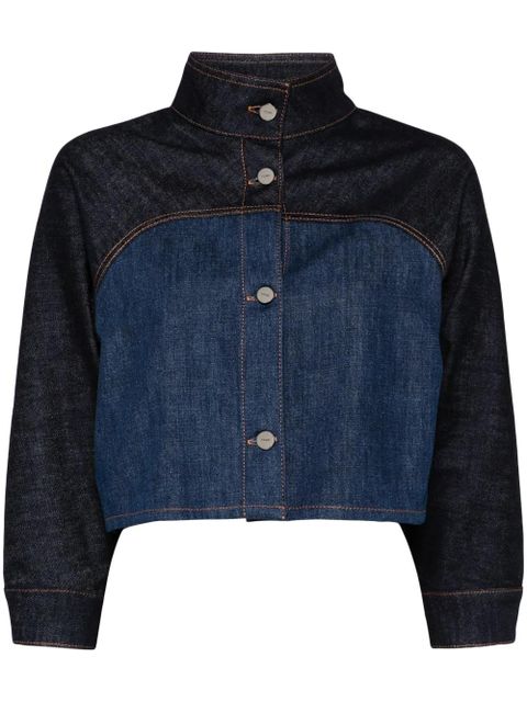 FENDI two-tone denim jacket - Blue - zdjęcie produktu nr 1