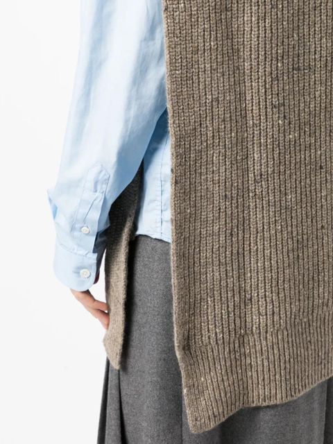 Maison Margiela intarsia-knit V-neck vest - Brown