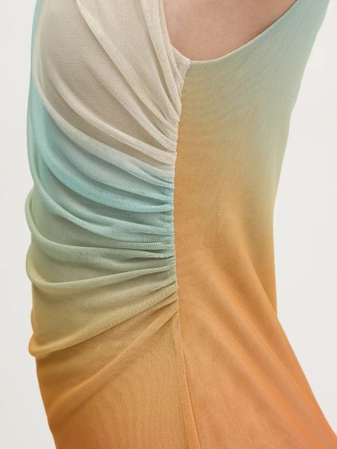 Desigual sukienka SAHARA kolor beżowy maxi dopasowana 25SWVK57