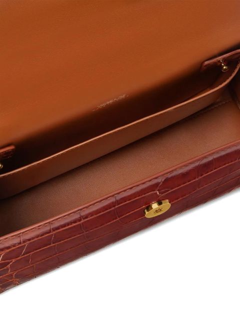 Versace Crocodile-effect top-handle tote bag - Brown