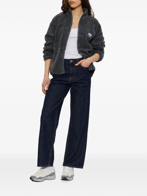 American Vintage Hoktown teddy-texture zip-up jacket - Grey - zdjęcie produktu nr 2