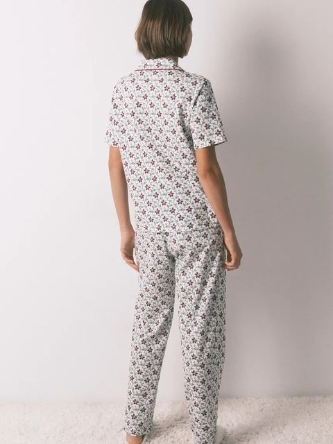 women'secret komplet piżamowy bawełniany damska kolor beżowy bawełniana 3792070