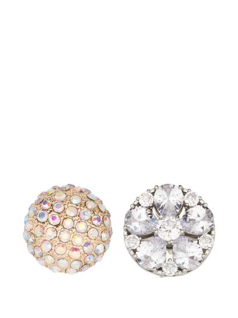 MM6 Maison Margiela crystal-embellishment earrings - Silver - zdjęcie produktu nr 1