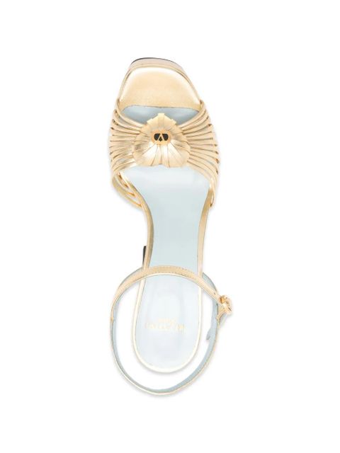 Valentino Garavani platform heart-motif sandals - Gold