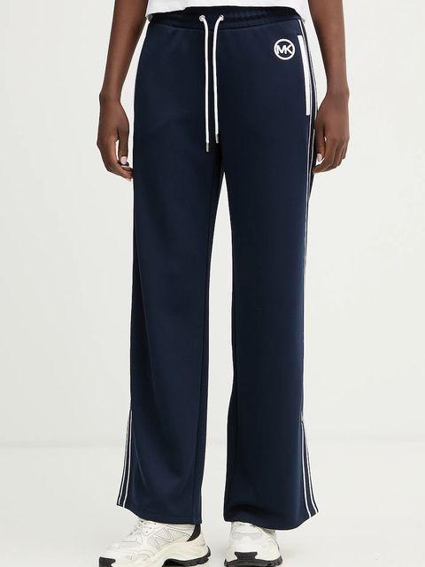MICHAEL Michael Kors spodnie dresowe damskie kolor granatowy gładkie MR630Y0K8N - zdjęcie produktu nr 1