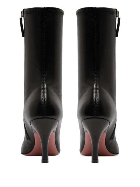 Amina Muaddi 80mm Jamie pointed-toe ankle boots - Black