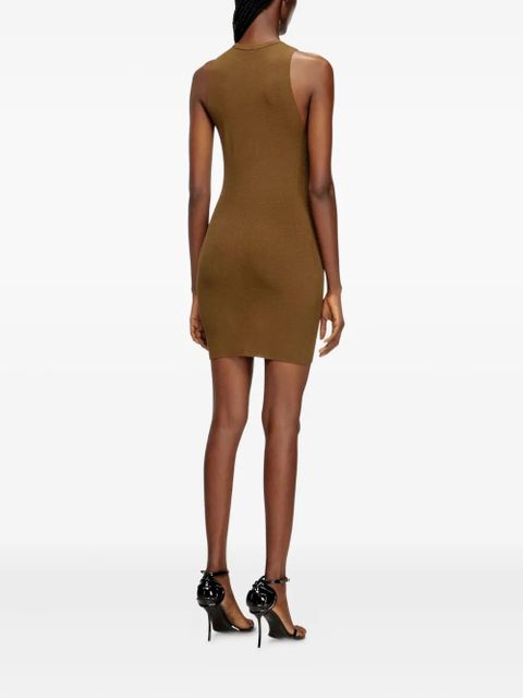 Diesel M-Caddix metallic-logo ribbed dress - Brown