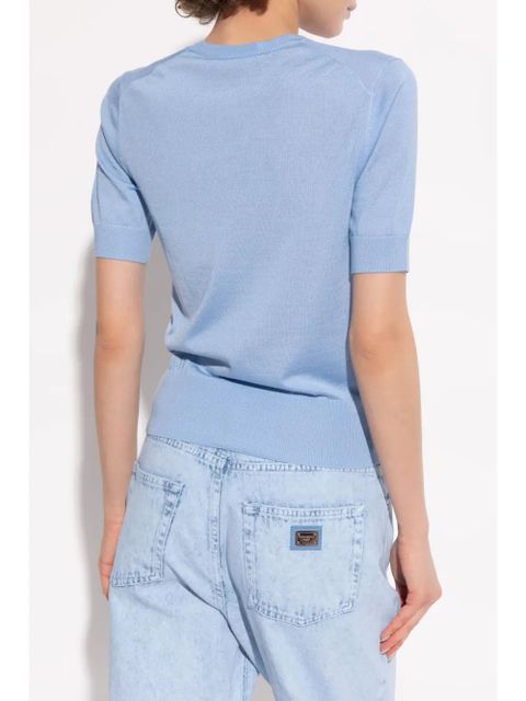 Dolce & Gabbana knitted T-shirt - Blue - zdjęcie produktu nr 2