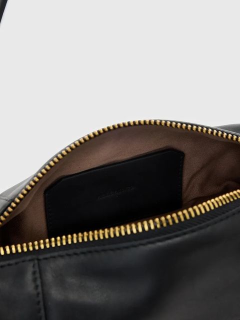 AllSaints torebka skórzana VEGA kolor czarny W196XD