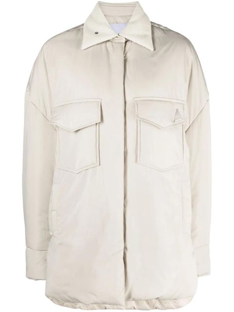 The Attico padded buttoned oversized coat - Neutrals - zdjęcie produktu nr 1