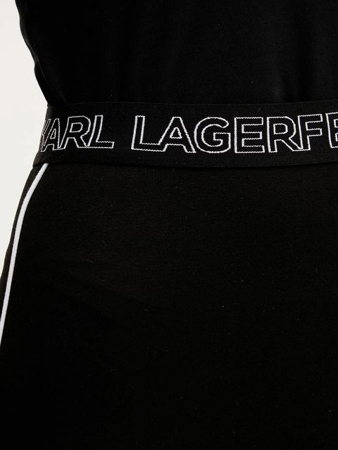 Karl Lagerfeld Jeans legginsy damskie kolor czarny gładkie A2W10153