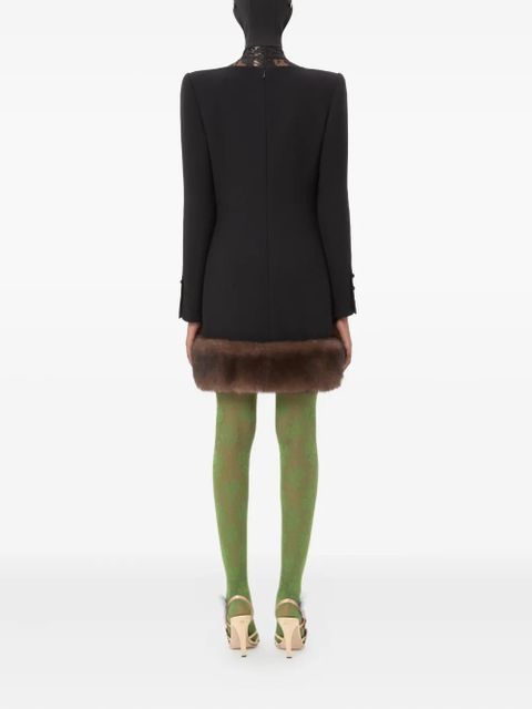 Valentino Garavani wool crepe short dress - Black