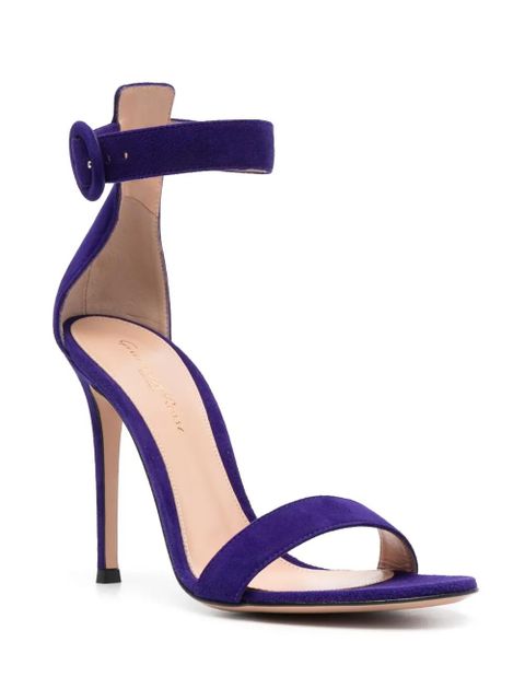 Gianvito Rossi Portofino 105mm suede sandals - Purple - zdjęcie produktu nr 2